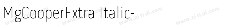 MgCooperExtra Italic字体转换